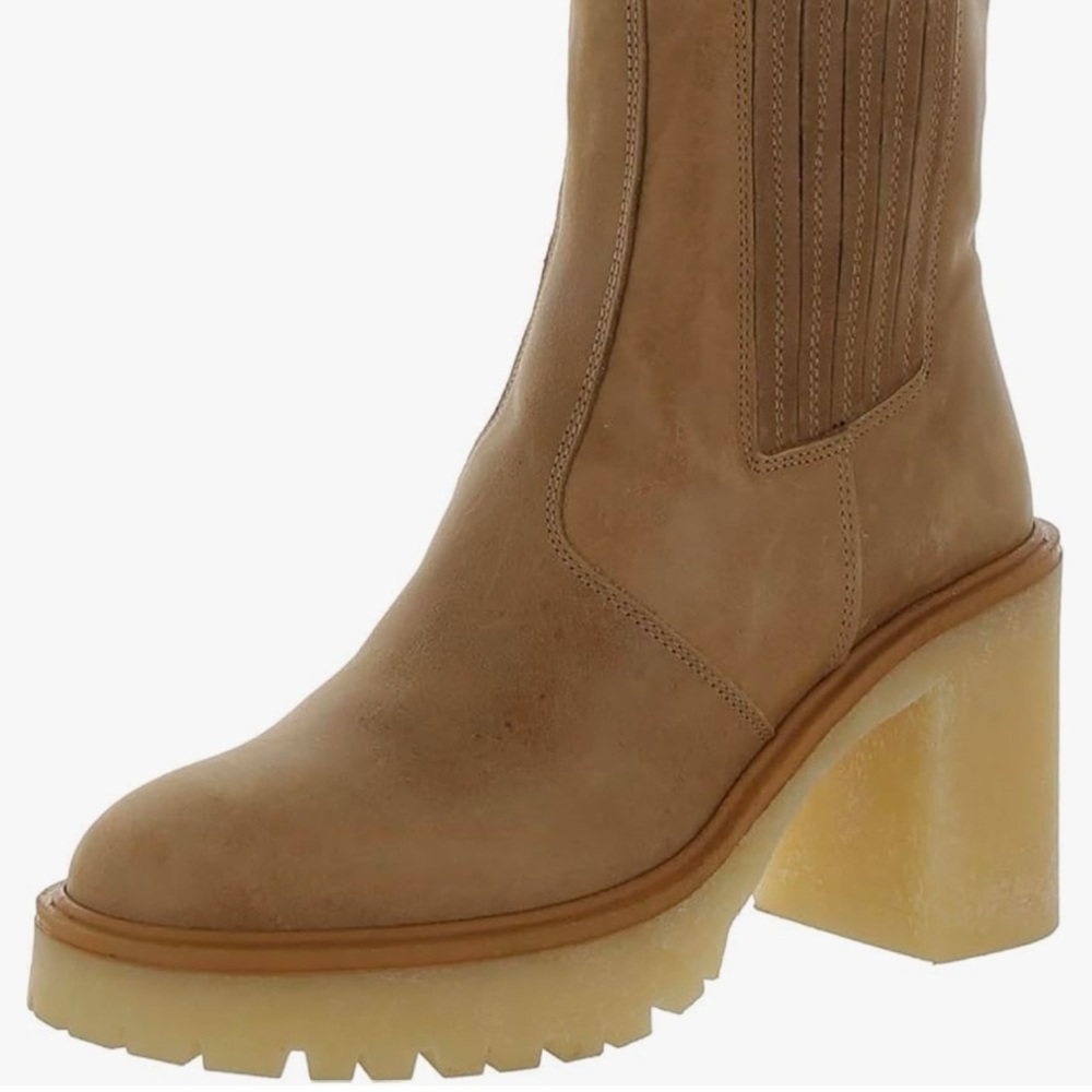 Free people brown tan leather James Chelsea boot size 39 women's 8.5 like new